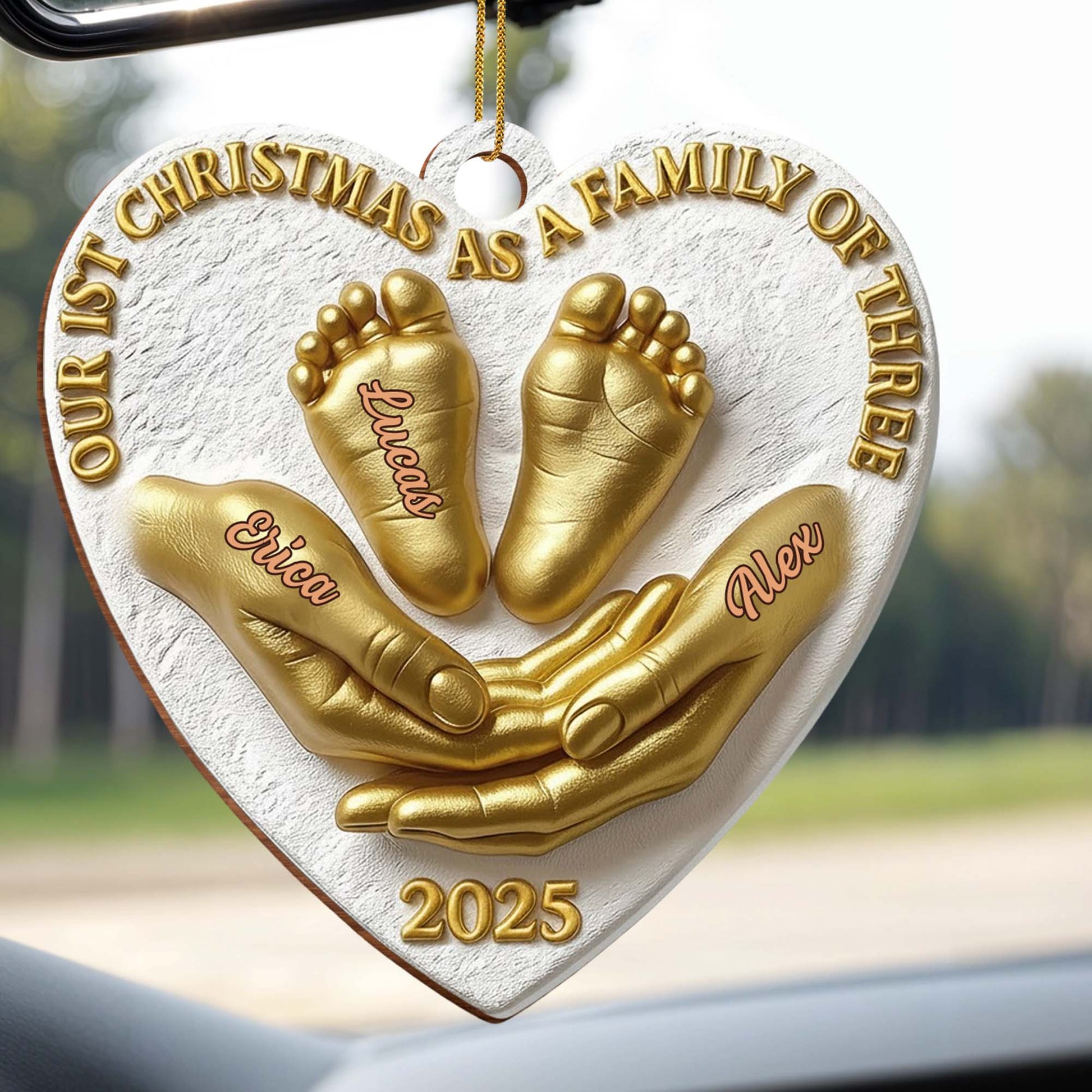 Our 1st Christmas as a Family of Three, Family Feet Imprint