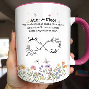Love Between Aunt & Niece, Flowers And Butterflies