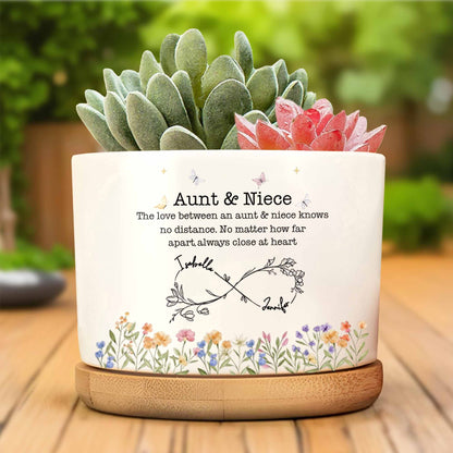 Love Between Aunt & Niece, Flowers And Butterflies