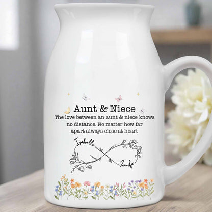 Love Between Aunt & Niece, Flowers And Butterflies