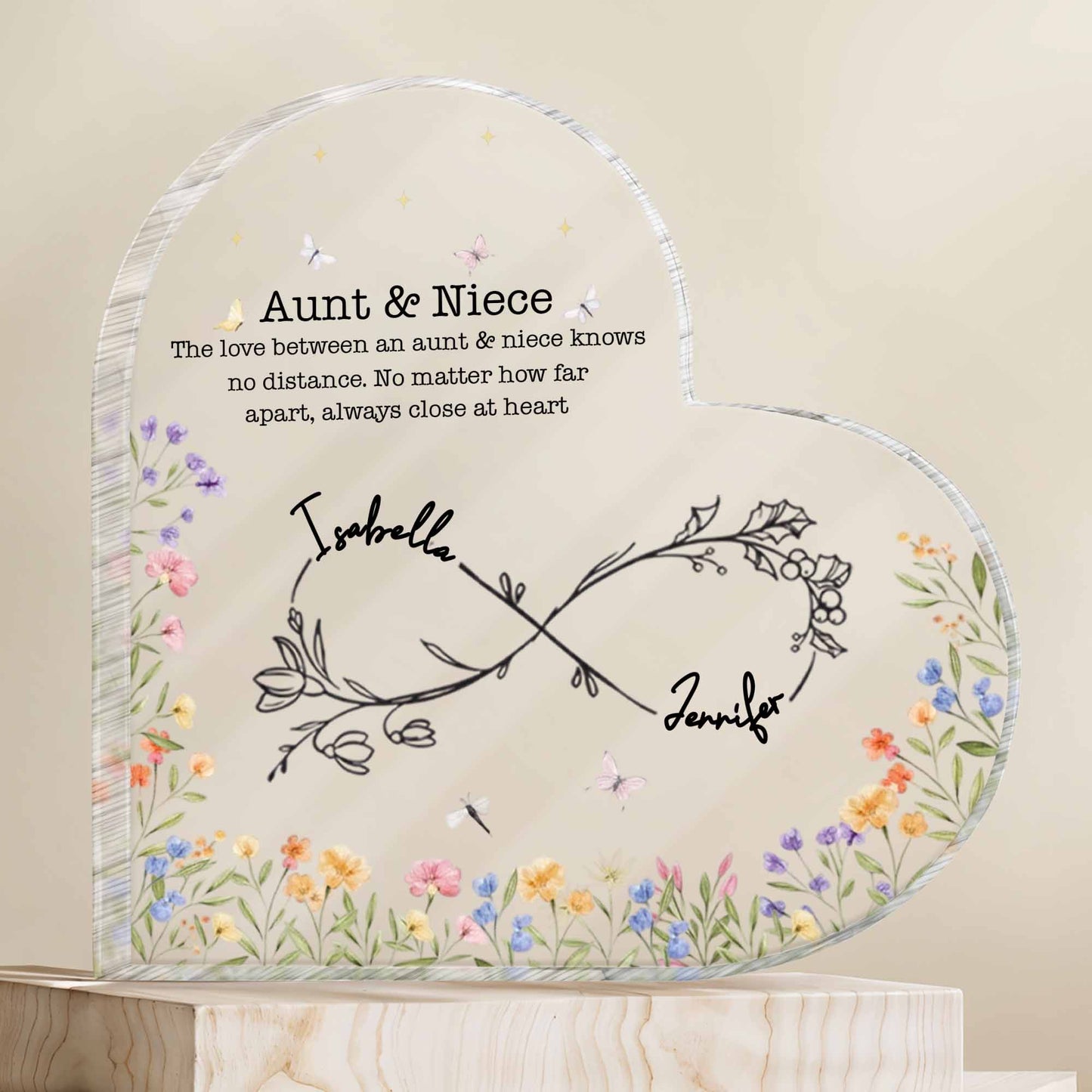 The Love Between An Aunt & Niece, Flowers And Butterflies