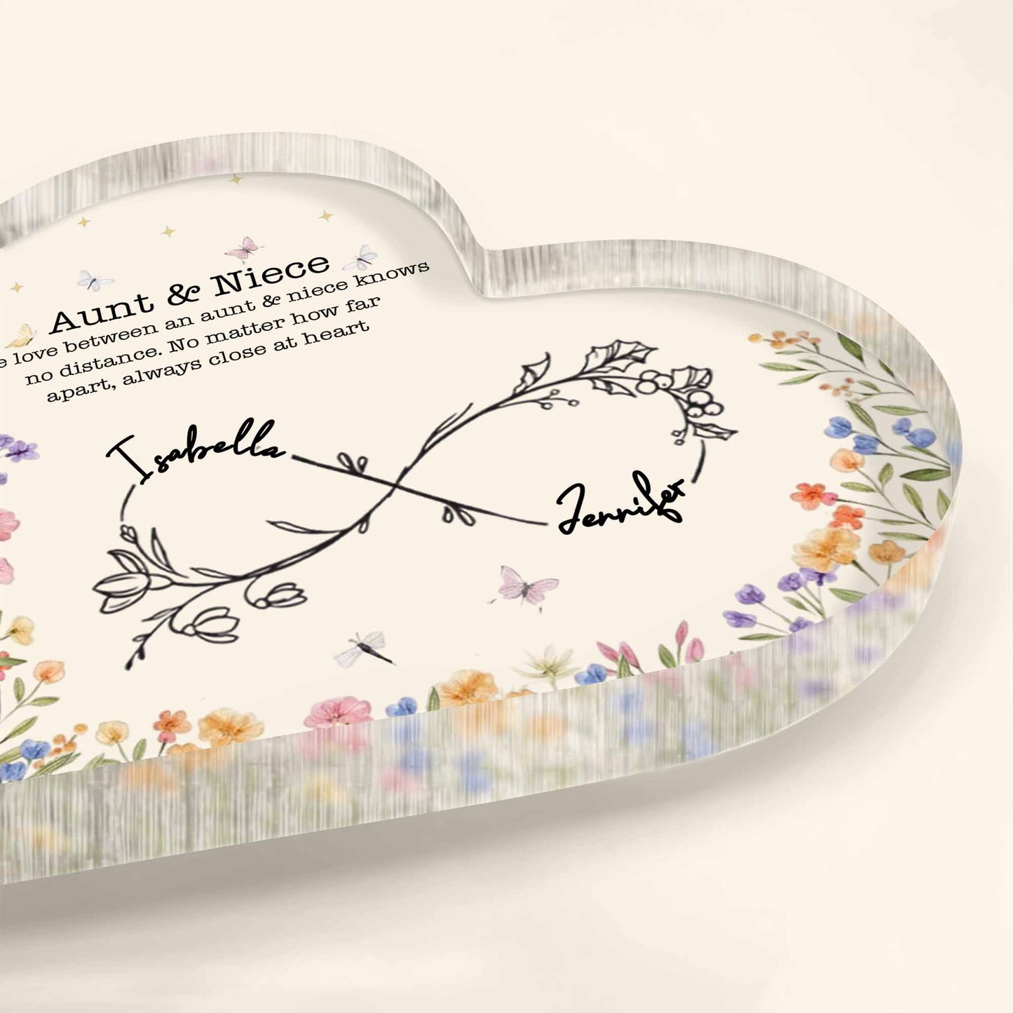 The Love Between An Aunt & Niece, Flowers And Butterflies