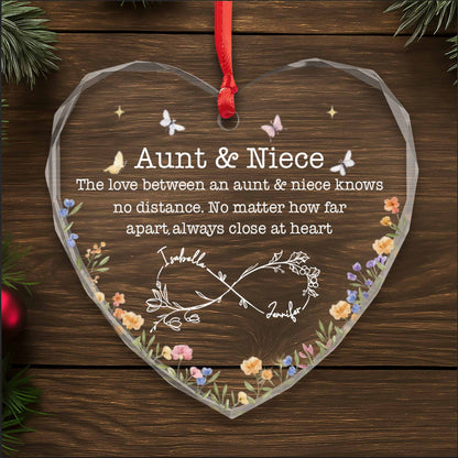 Love Between Aunt & Niece, Flowers And Butterflies Ornament