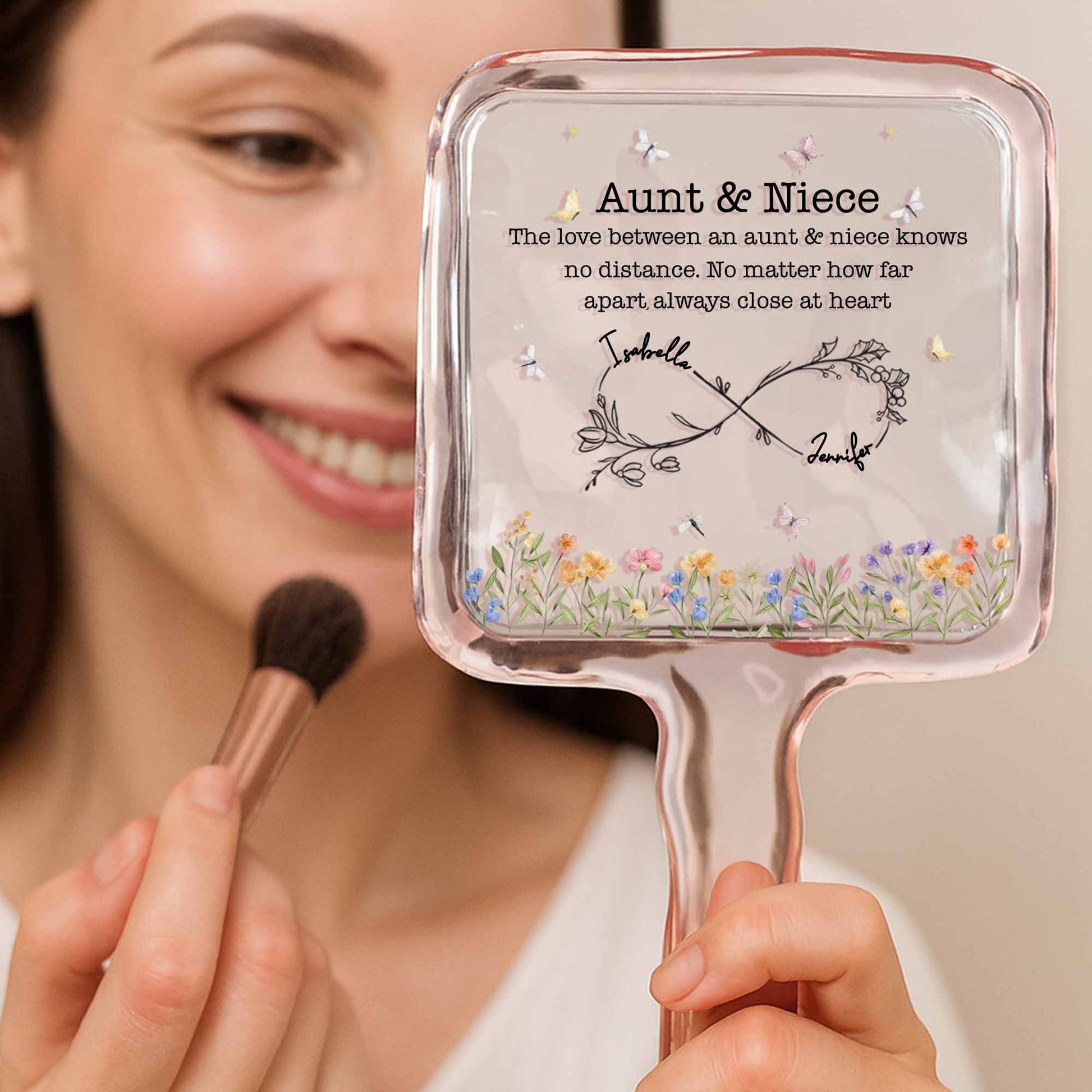 Love Between Aunt & Niece, Hearts And Flowers