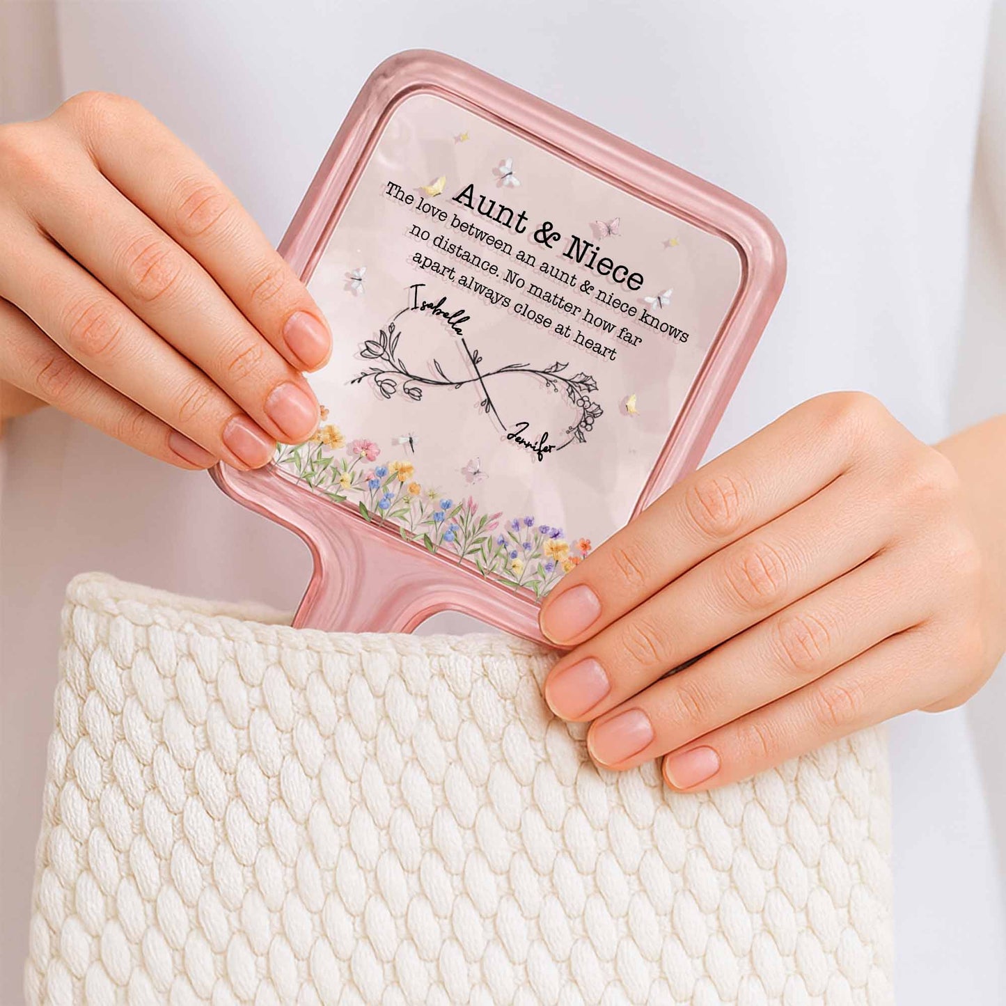 Love Between Aunt & Niece, Hearts And Flowers