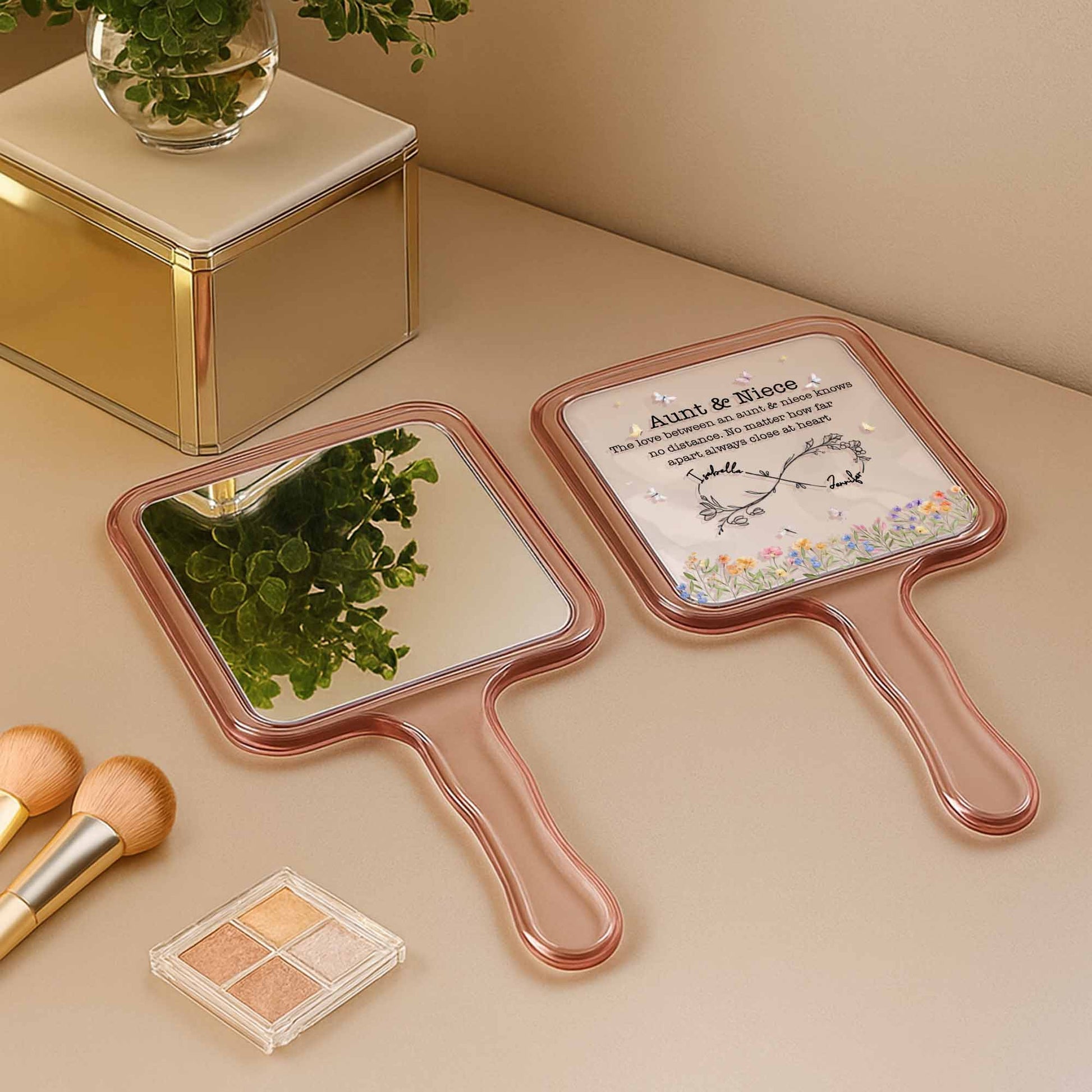 Love Between Aunt & Niece, Hearts And Flowers