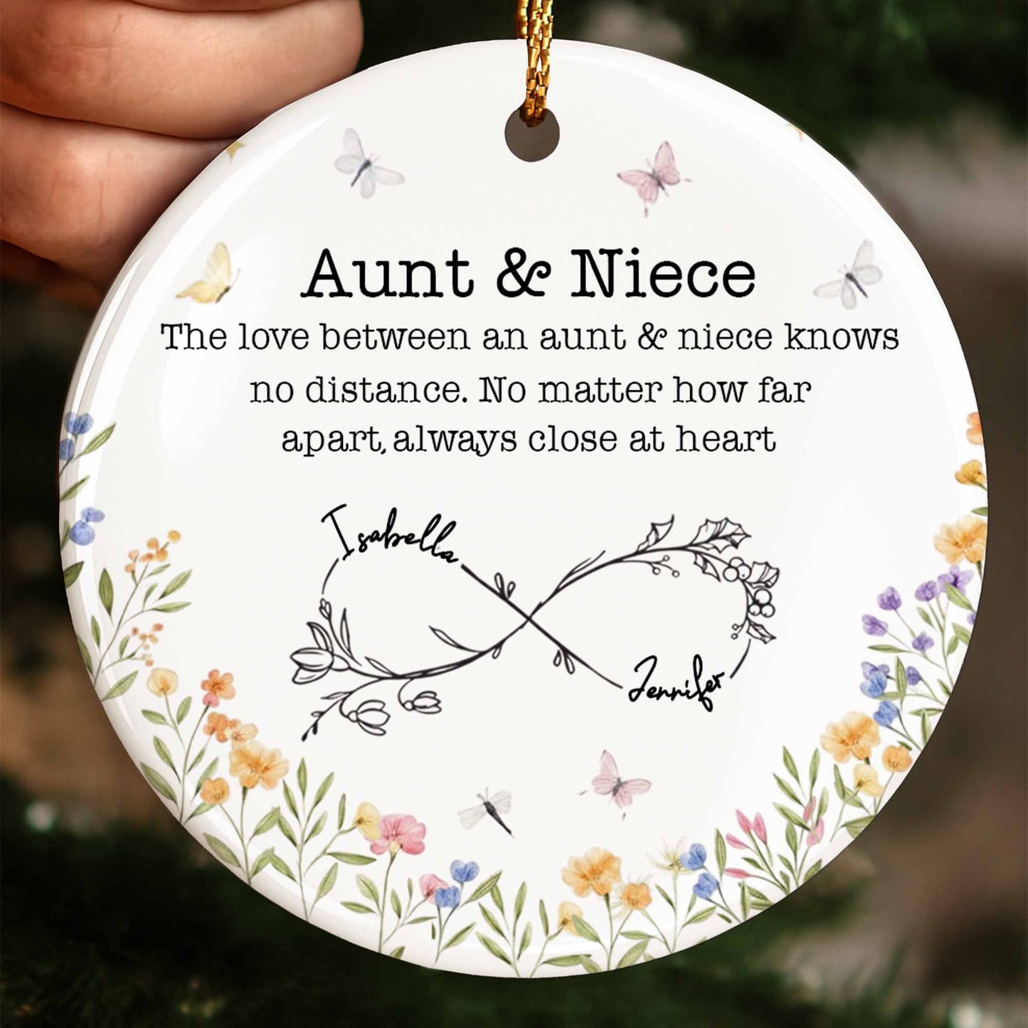 The Love Between An Aunt & Niece, Flowers And Butterflies