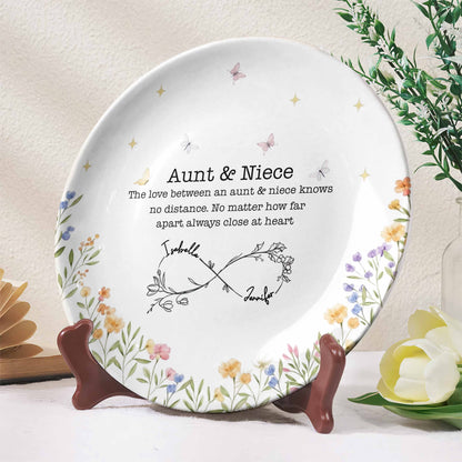 Love Between Aunt & Niece, Butterflies & Flowers