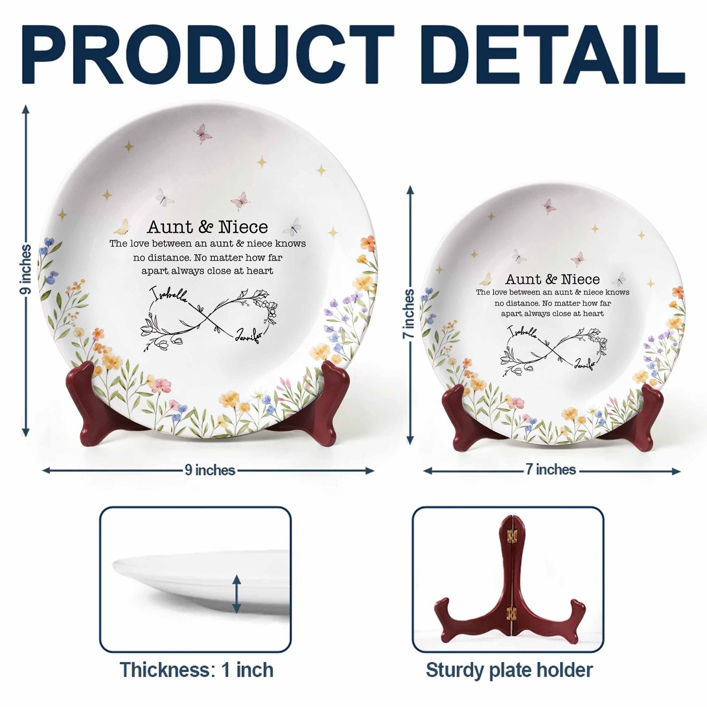 Love Between Aunt & Niece, Butterflies & Flowers