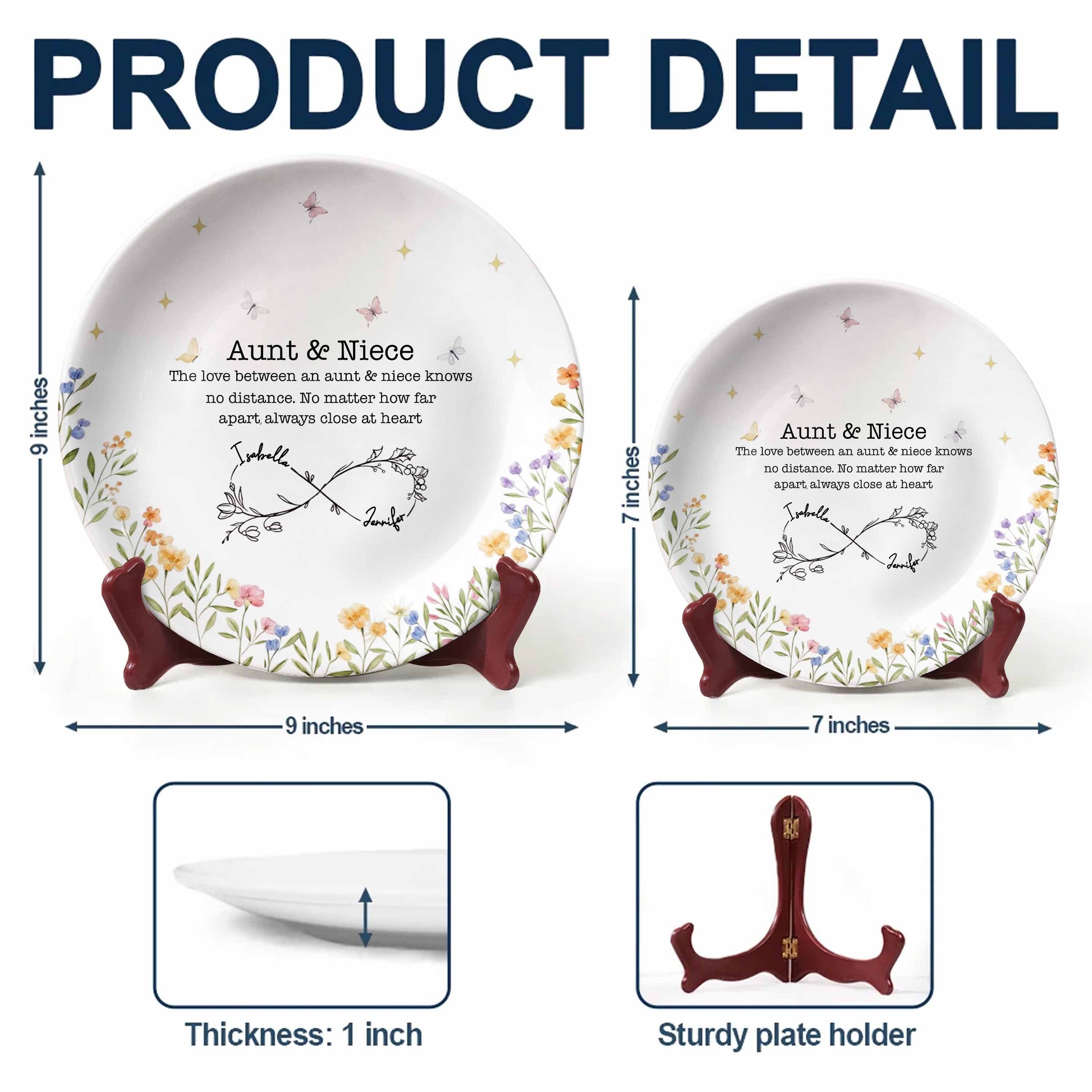 Love Between Aunt & Niece, Butterflies & Flowers