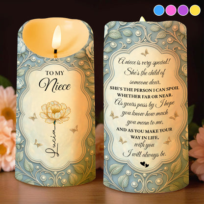 To My Niece, Flower And Butterflies Design