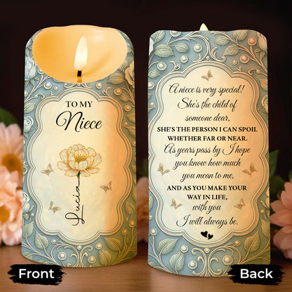 To My Niece, Flower And Butterflies Design