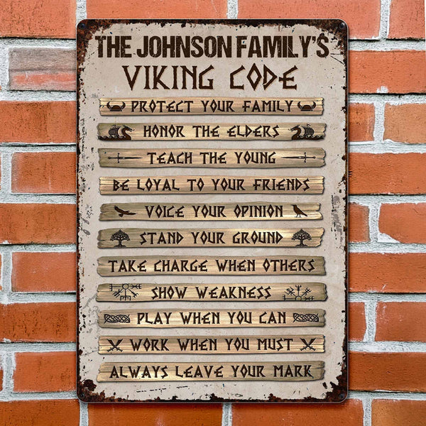 Our Family Viking Code With Longship And Rune Symbols