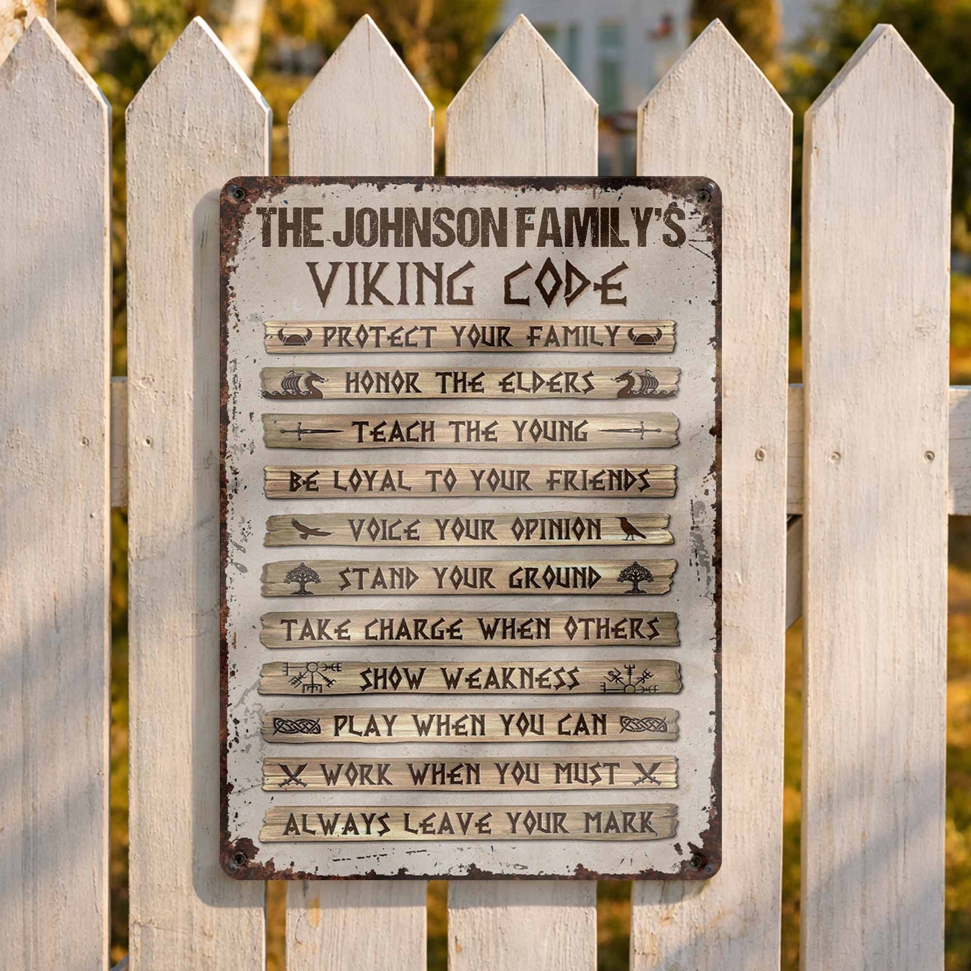 Our Family Viking Code With Longship And Rune Symbols