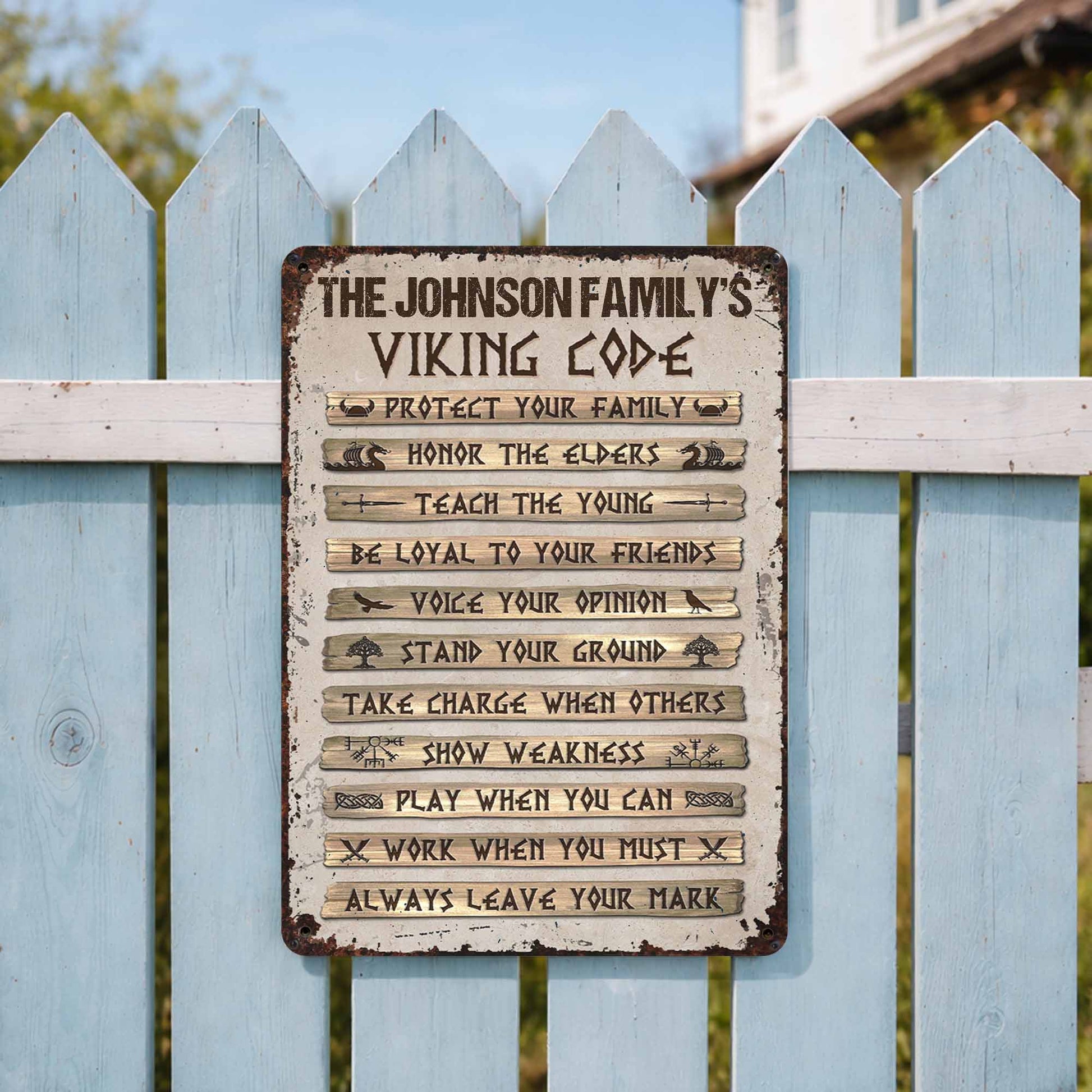 Our Family Viking Code With Longship And Rune Symbols