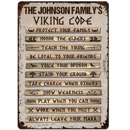 Our Family Viking Code With Longship And Rune Symbols