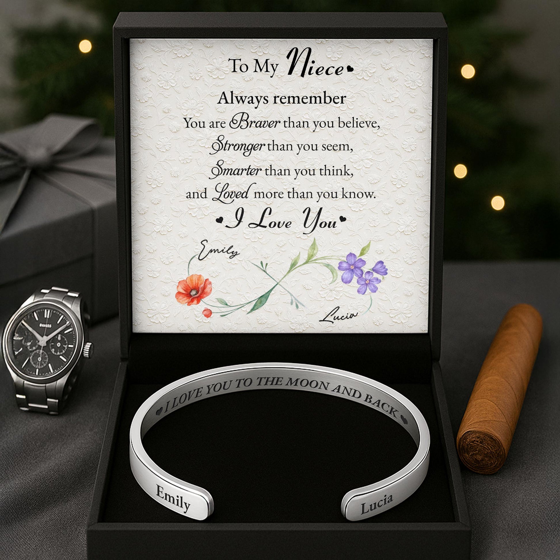 I Love You To The Moon And Back With Flowers