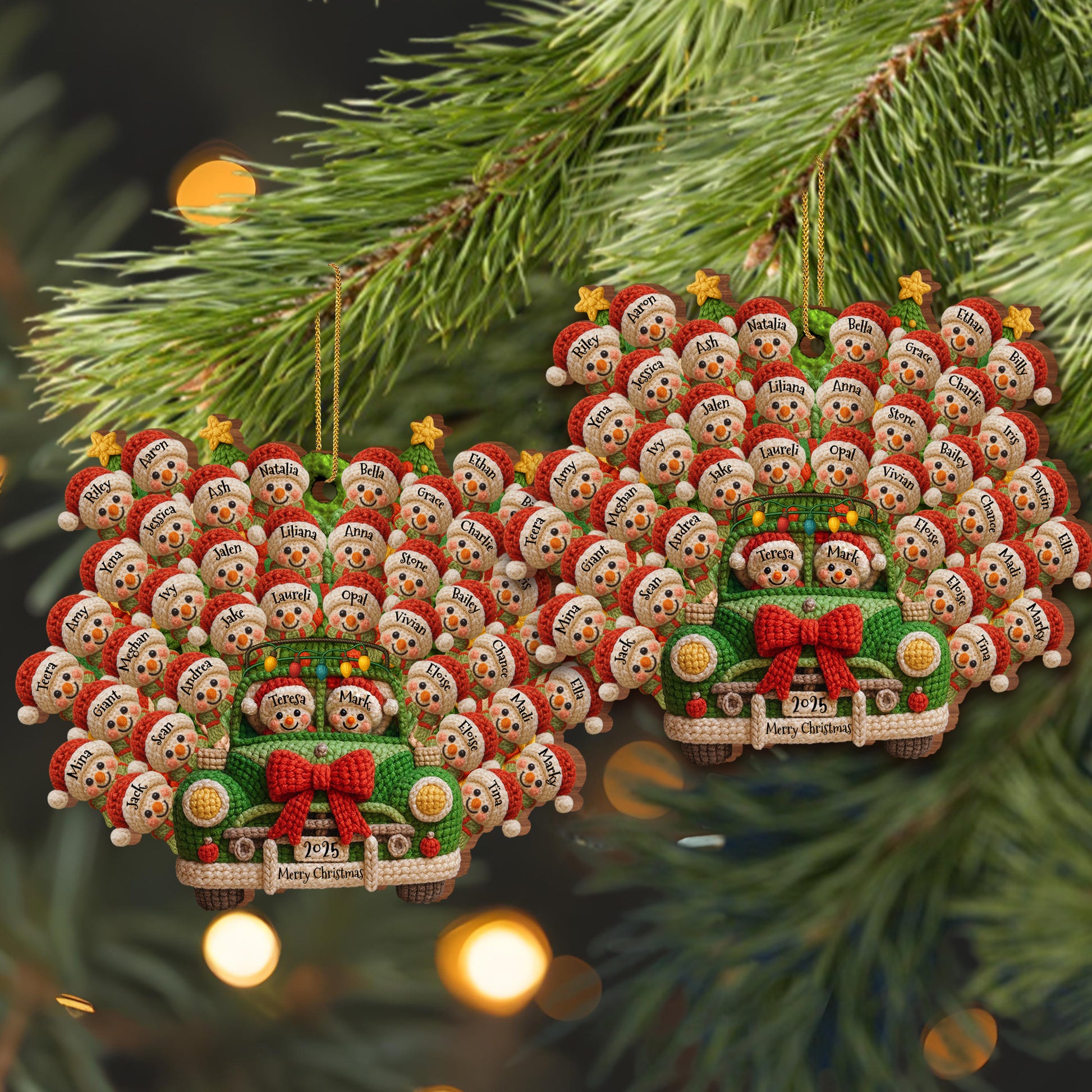 Merry Christmas Snowman and Christmas Tree