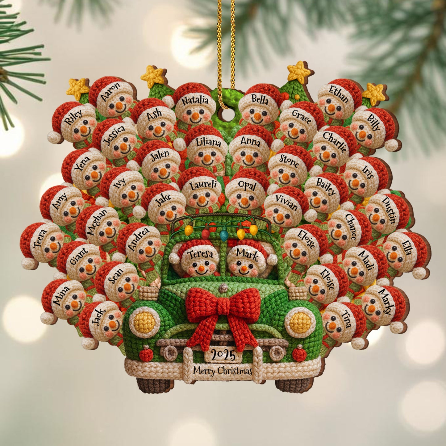 Merry Christmas Snowman and Christmas Tree