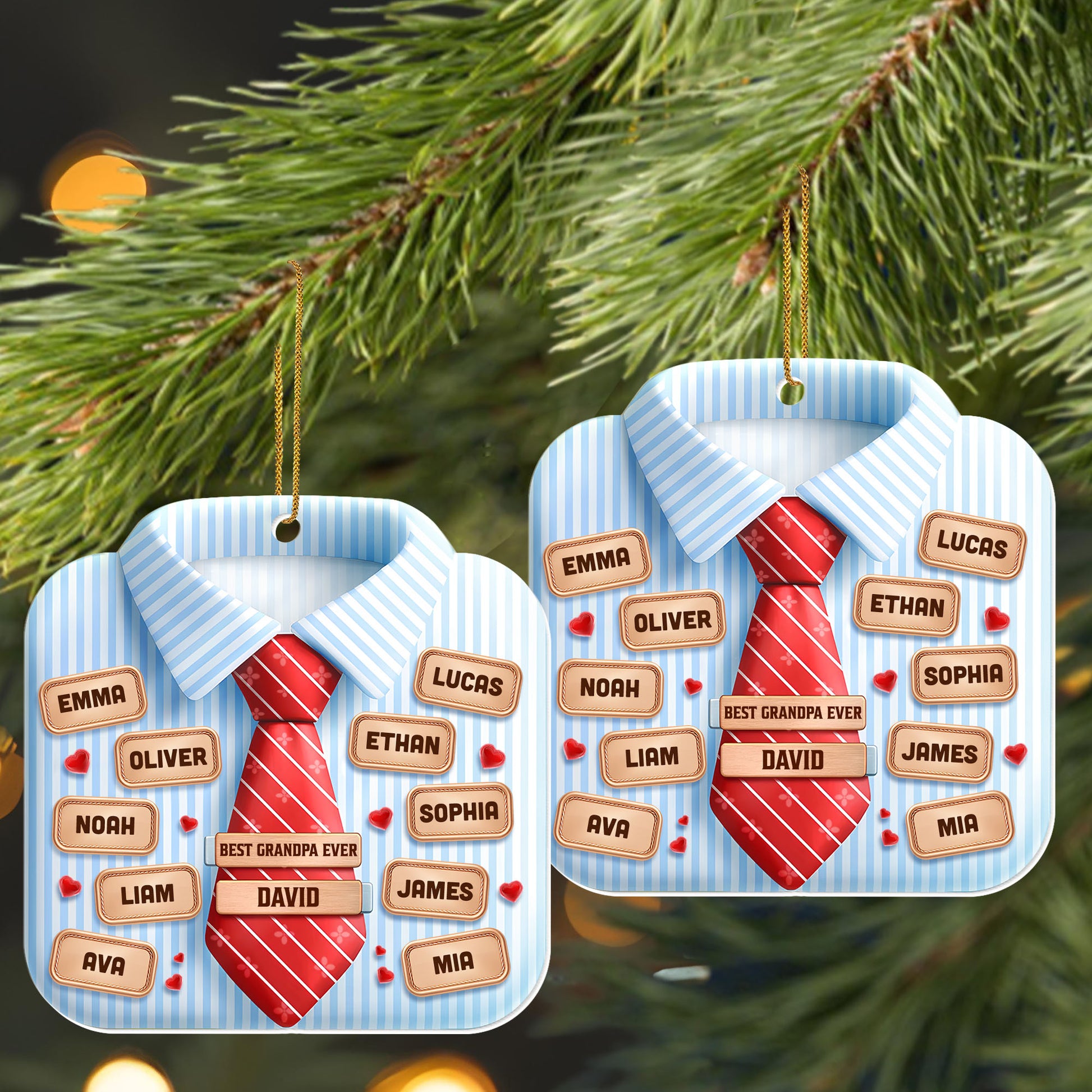 Best Grandpa Ever With Shirt And Tie Design