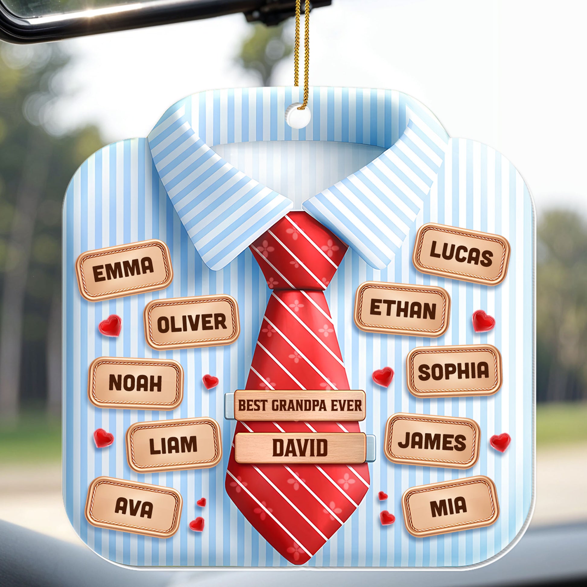 Best Grandpa Ever With Shirt And Tie Design