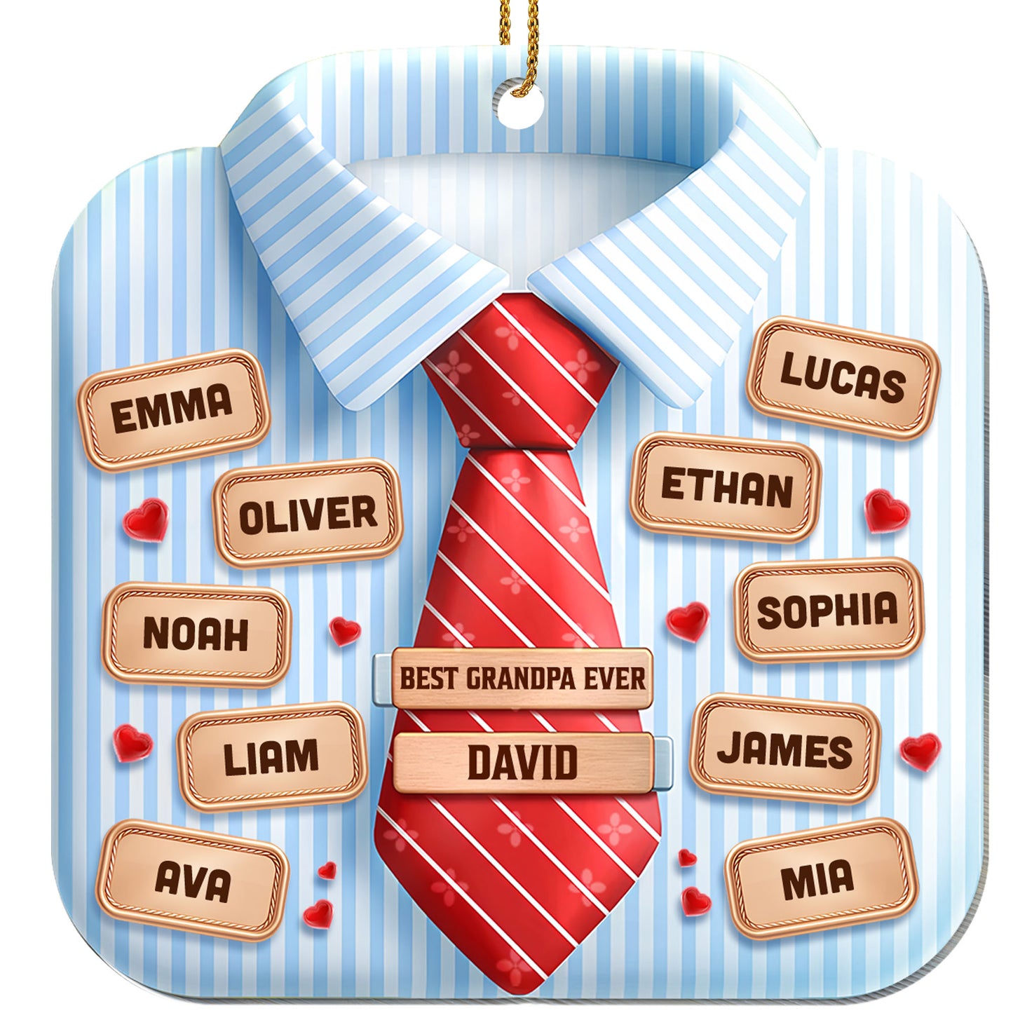 Best Grandpa Ever With Shirt And Tie Design