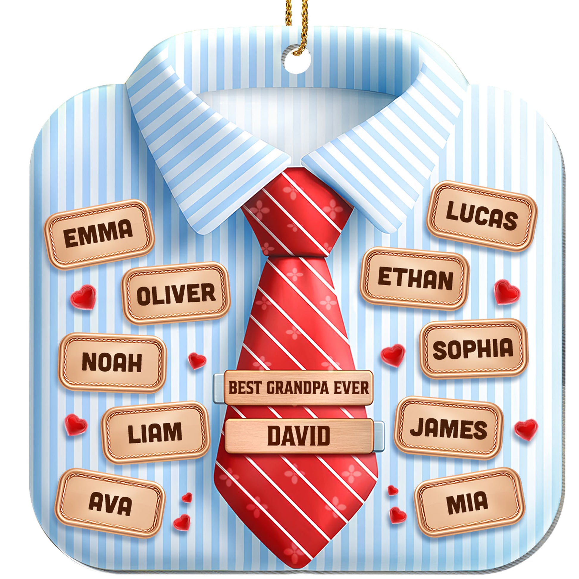 Best Grandpa Ever With Shirt And Tie Design