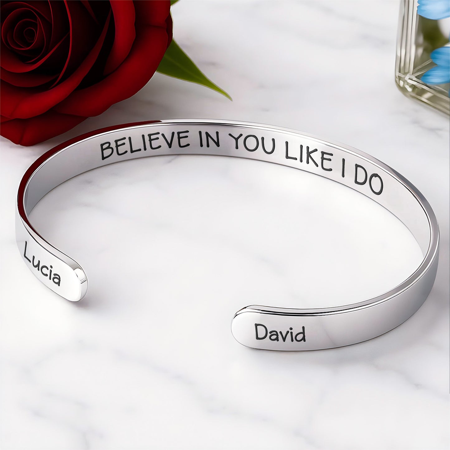 Believe In You Like I Do Personalized Cuff