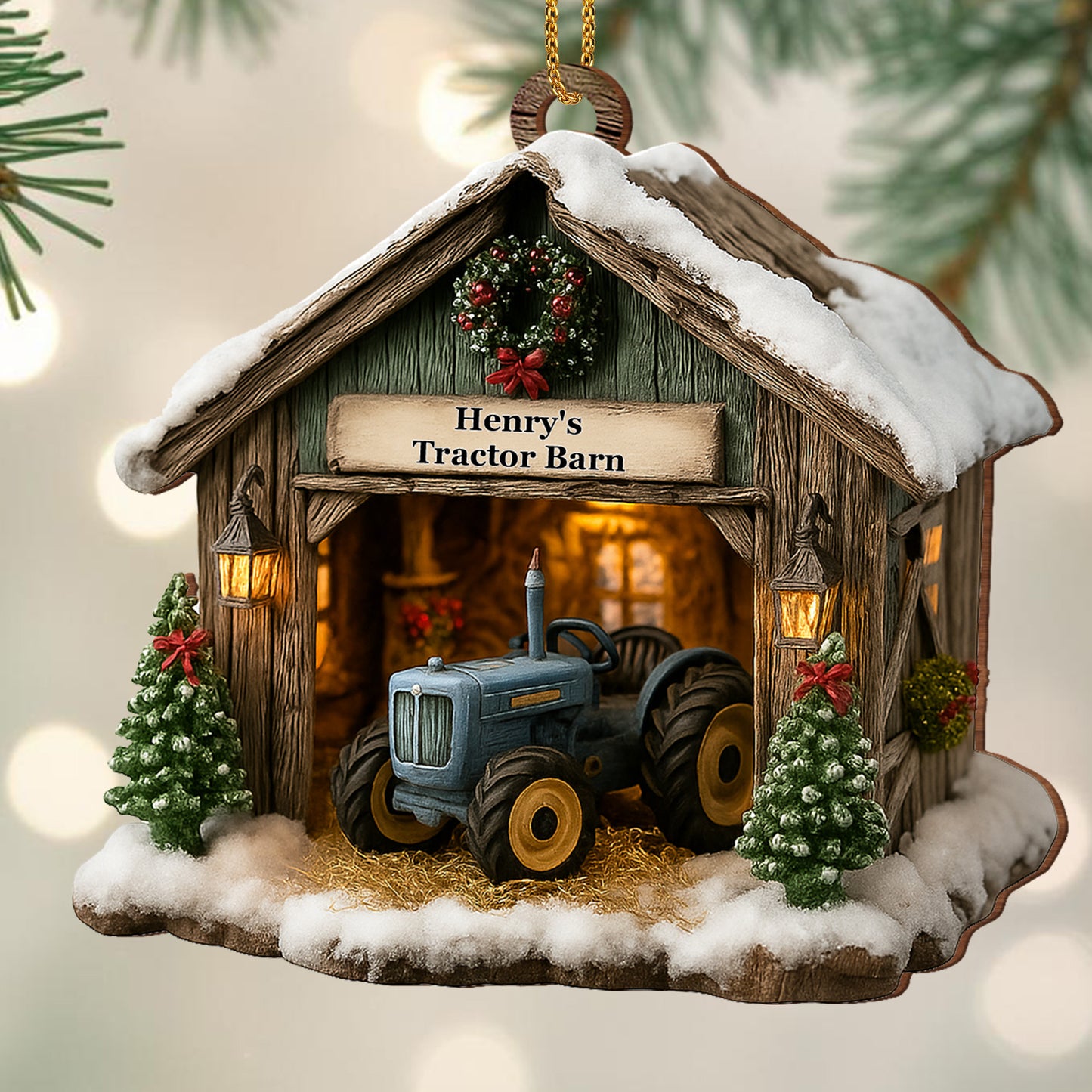 Celebrate The Holidays, Tractor Barn Ornament