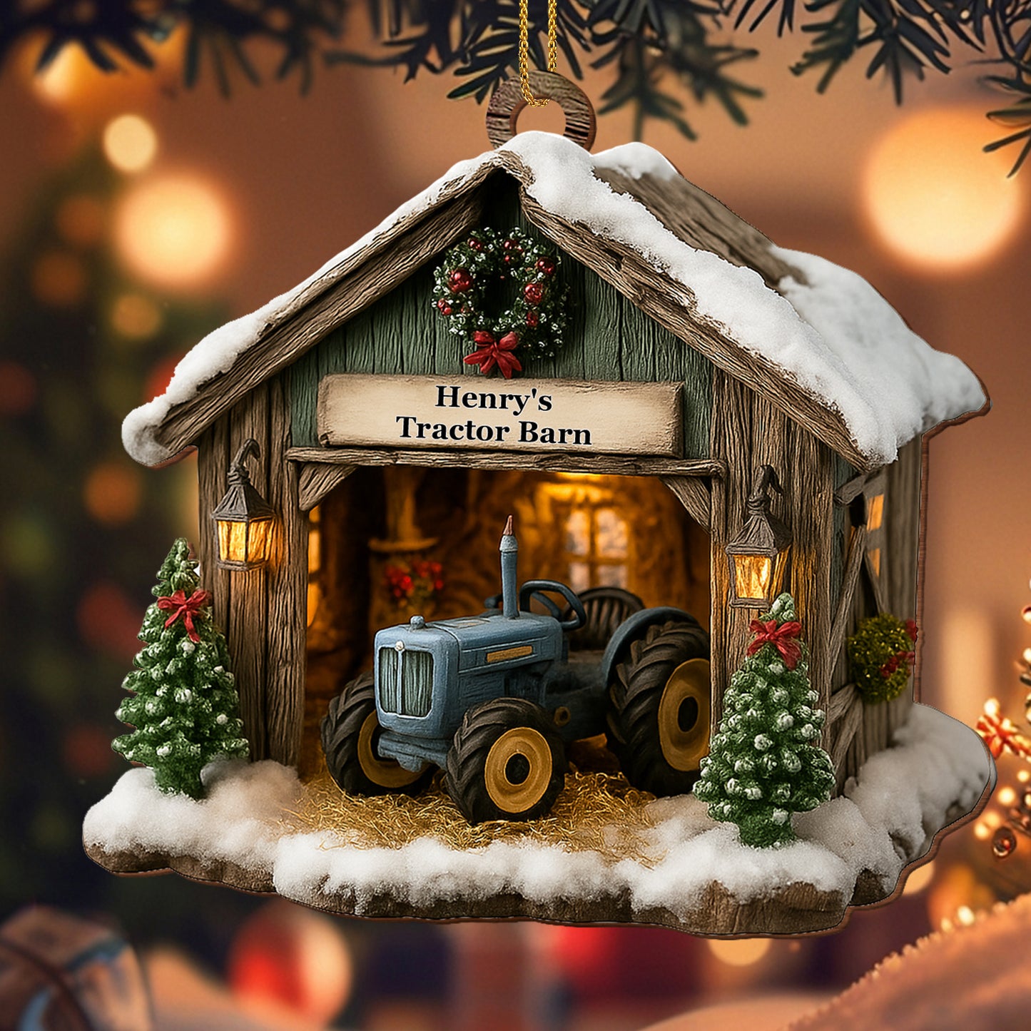 Celebrate The Holidays, Tractor Barn Ornament