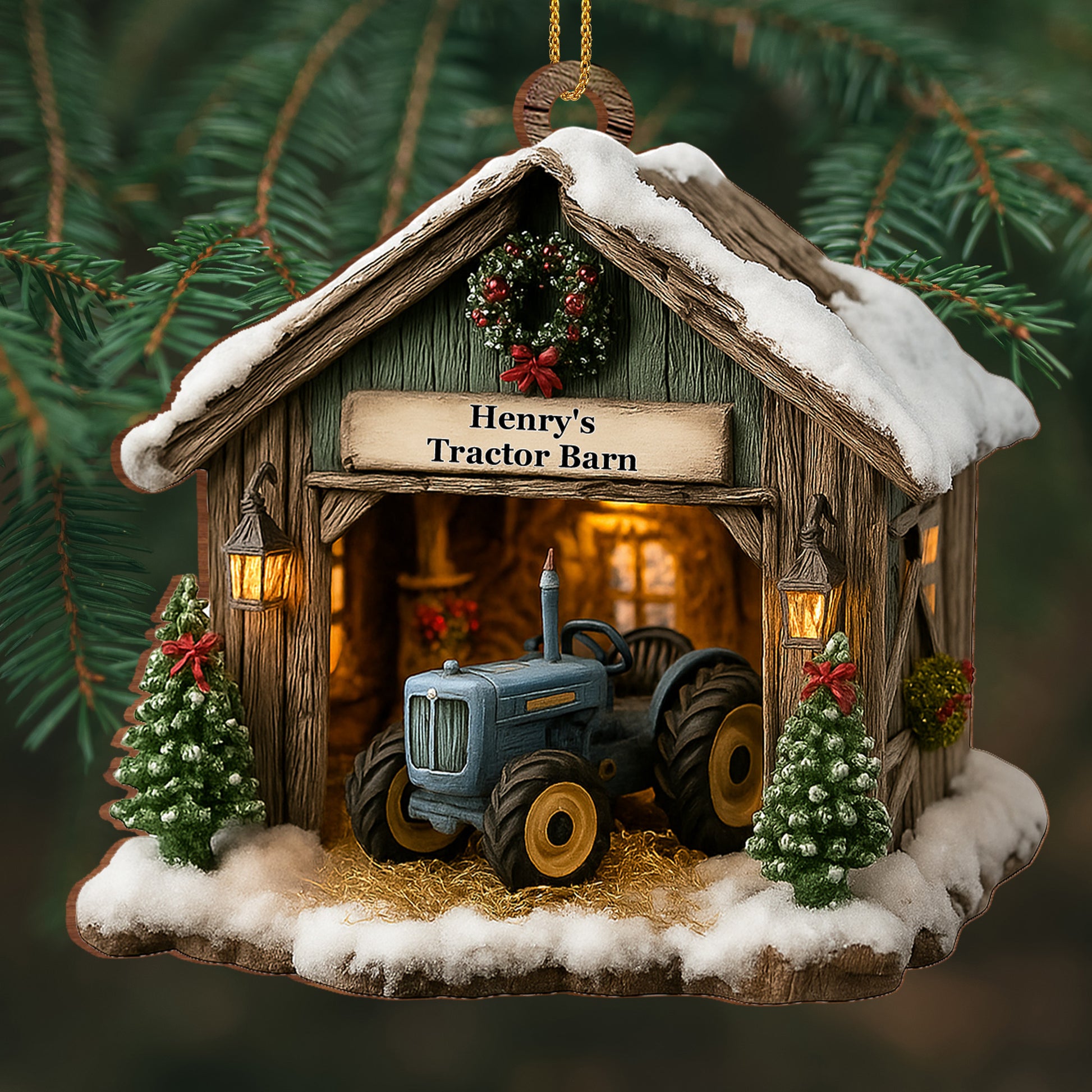 Celebrate The Holidays, Tractor Barn Ornament
