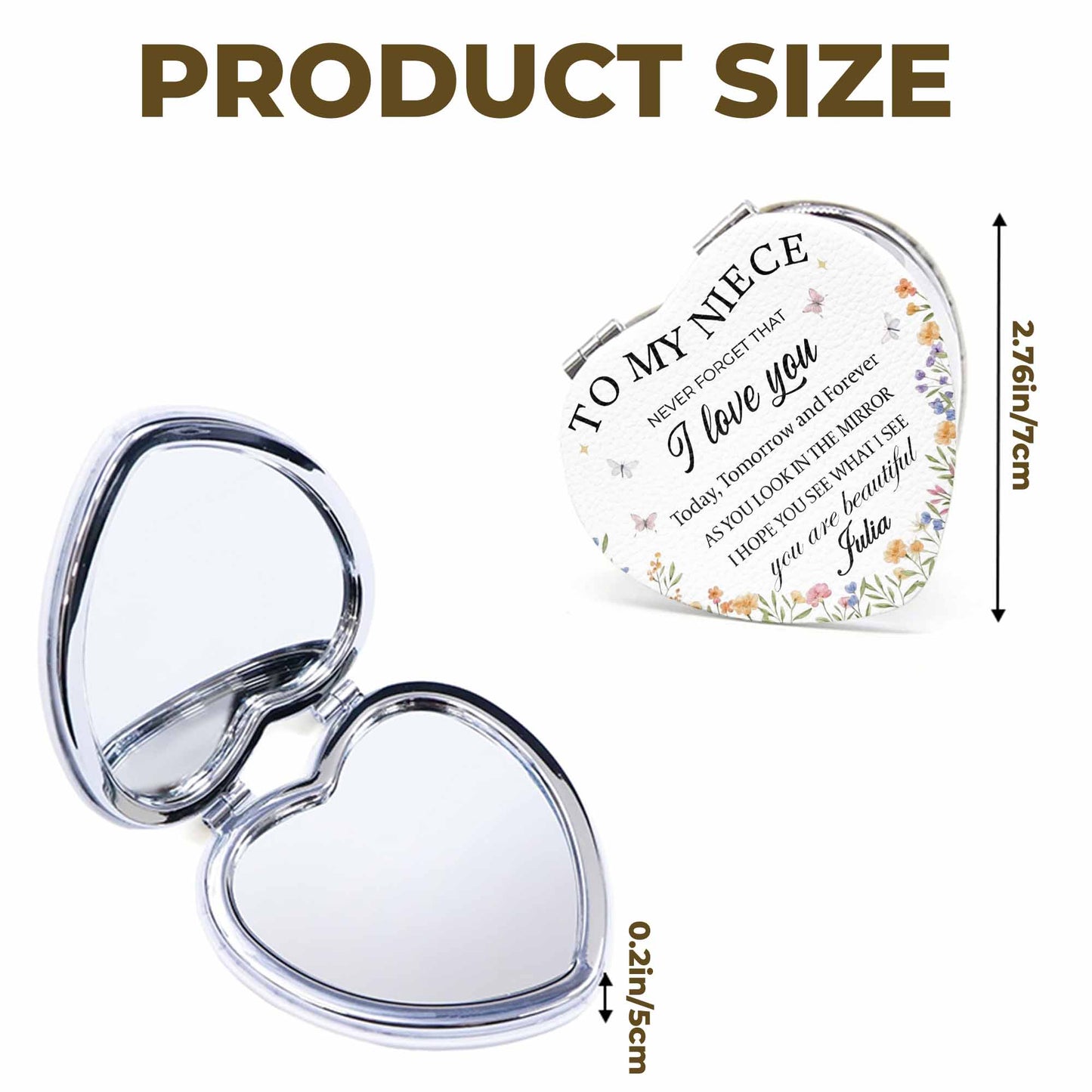 To My Niece, I Love You, Flowers And Butterflies