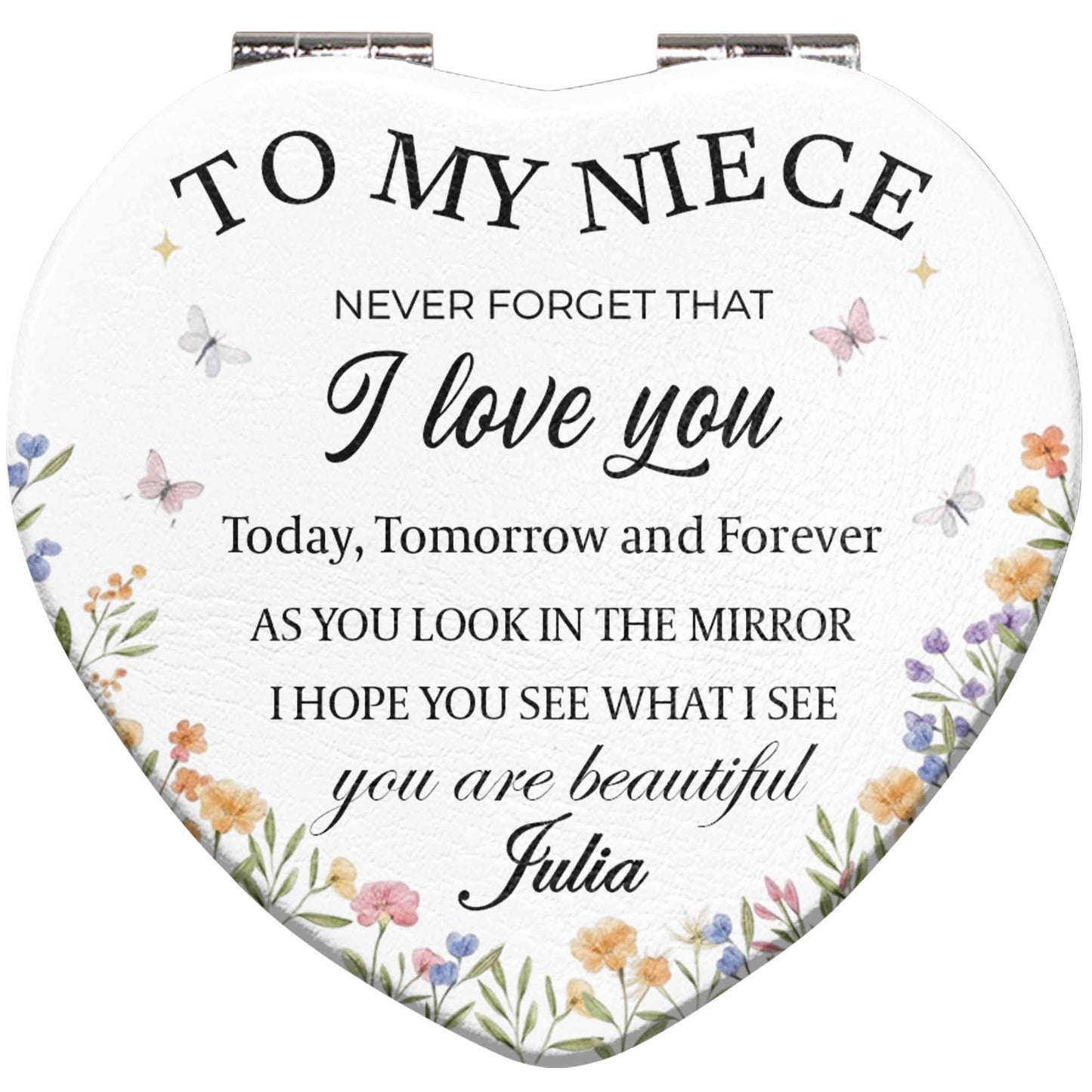 To My Niece, I Love You, Flowers And Butterflies