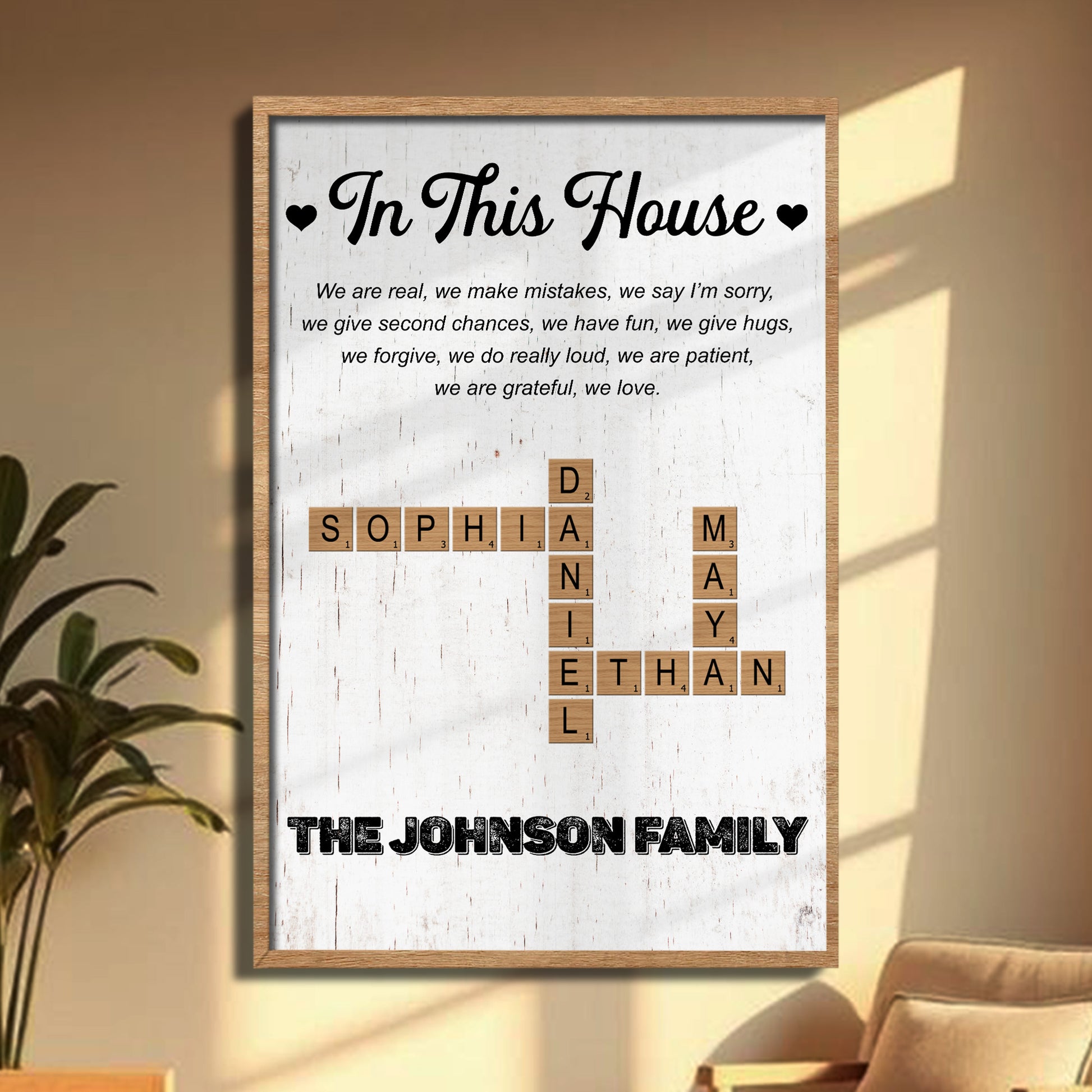 In This House Loving Family Message