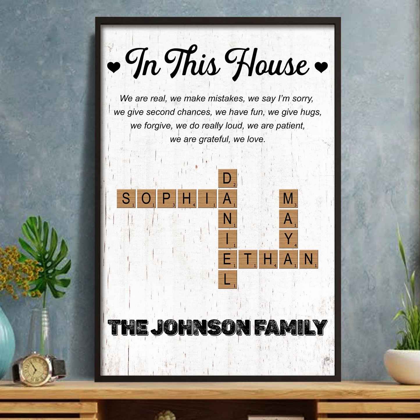 In This House Loving Family Message