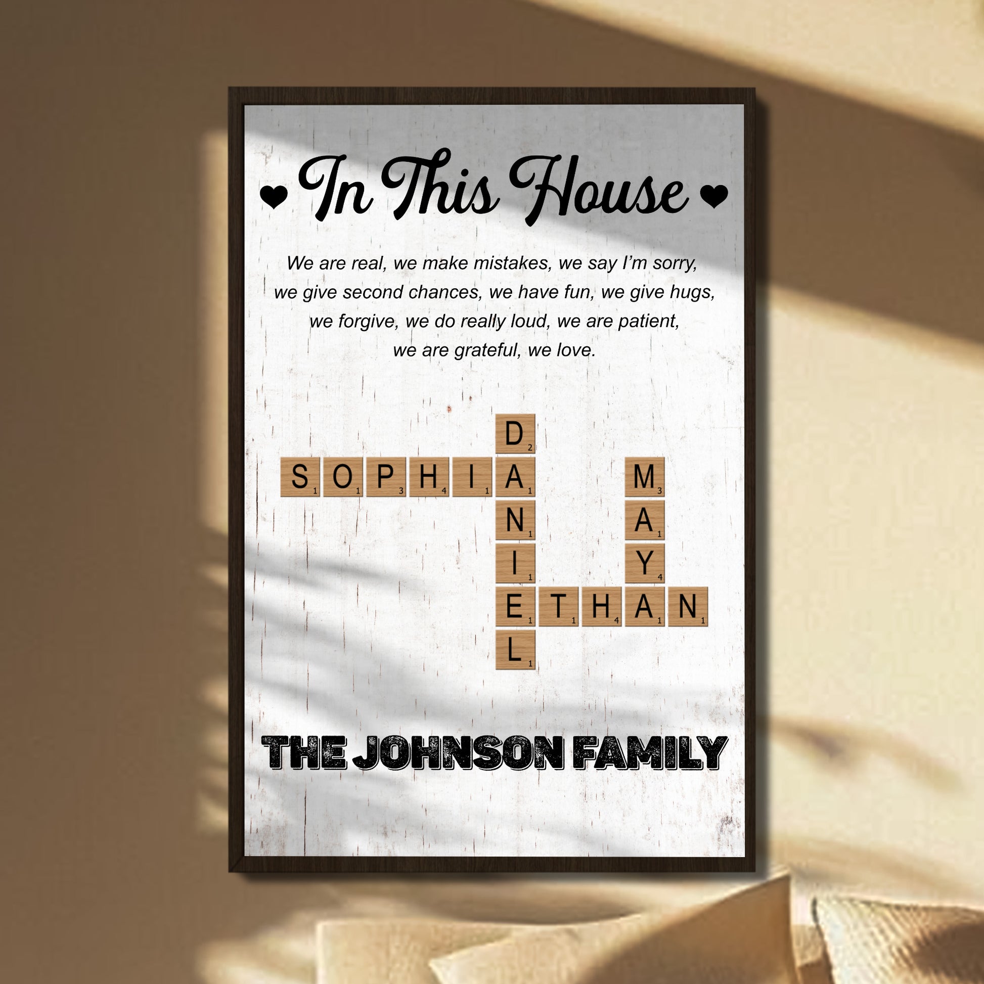 In This House Loving Family Message