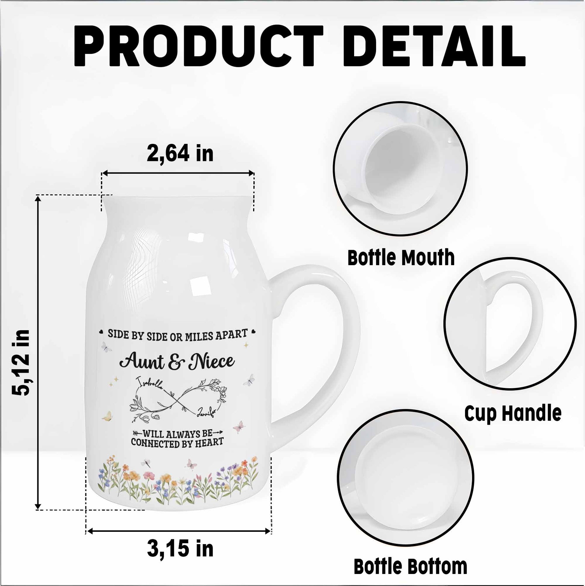 Aunt & Niece Always Connected By Heart With Flowers