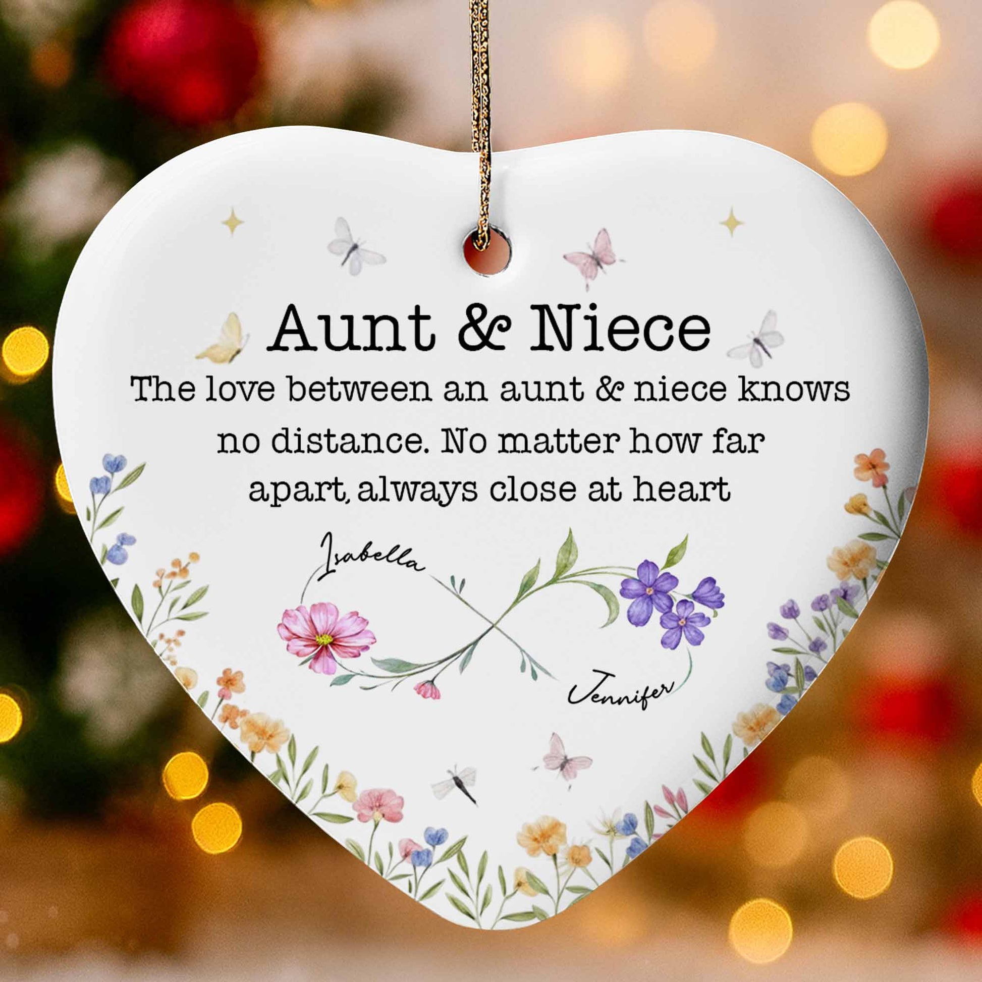 The Love Between An Aunt & Niece, Flowers And Butterflies