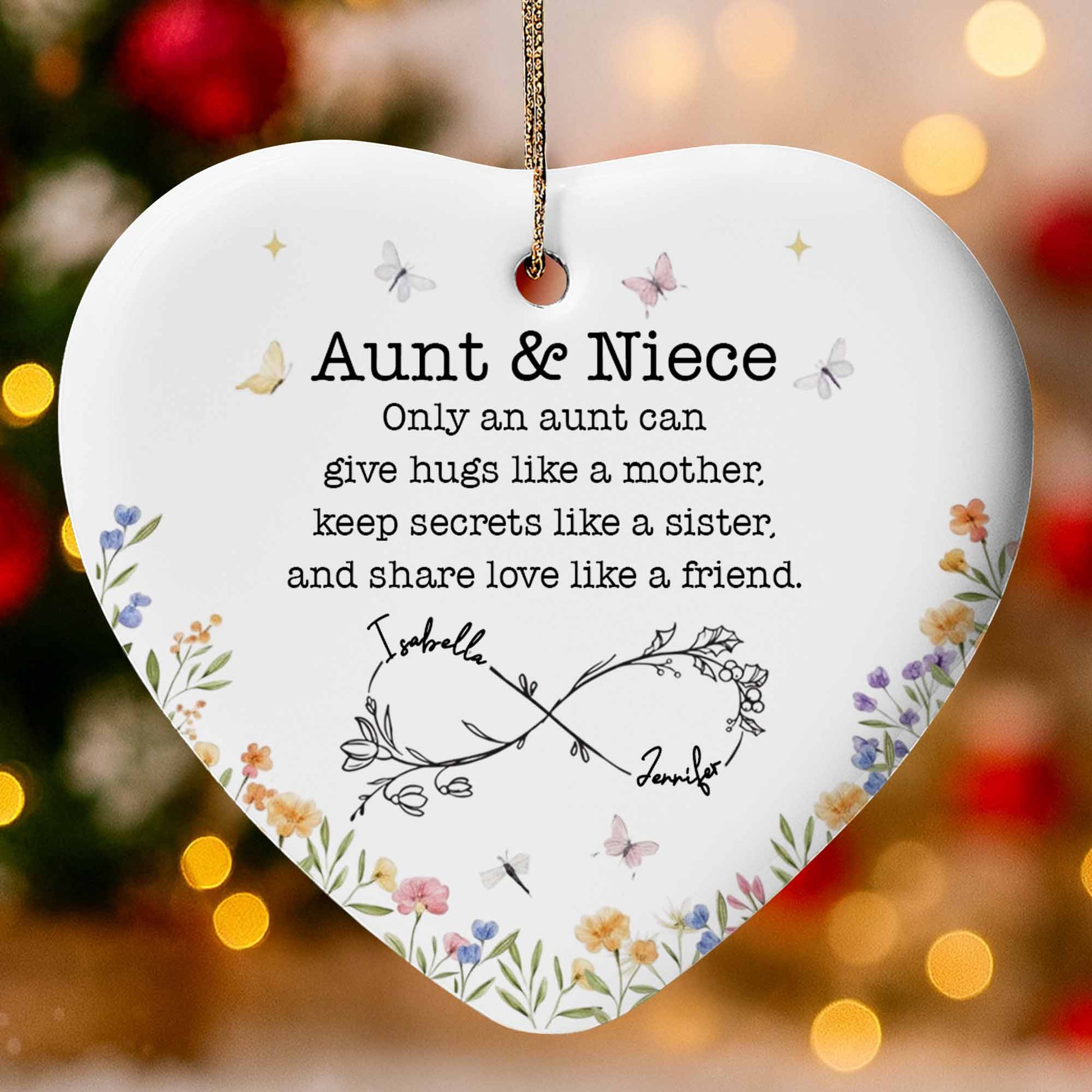 Aunt & Niece Sharing Love Like A Friend With Flowers And Butterflies