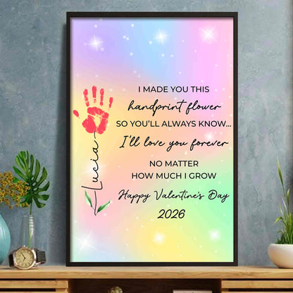 I Made You This Handprint Flower Forever Love Heartfelt Gift
