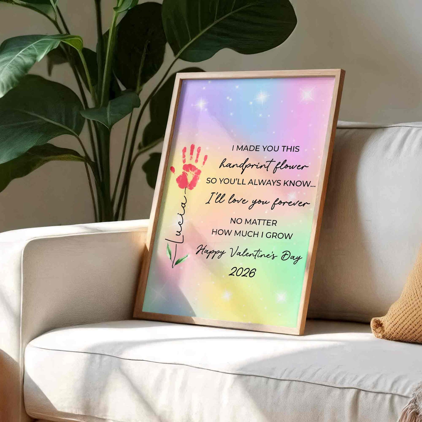 I Made You This Handprint Flower Forever Love Heartfelt Gift