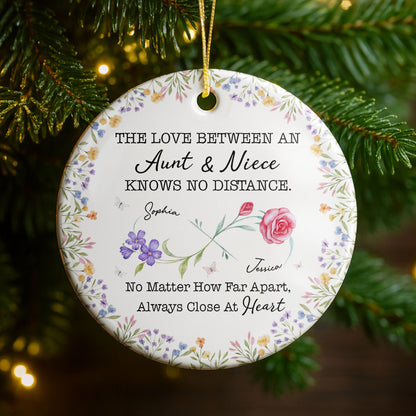 The Love Between An Aunt And Niece, Flowers And Butterfly