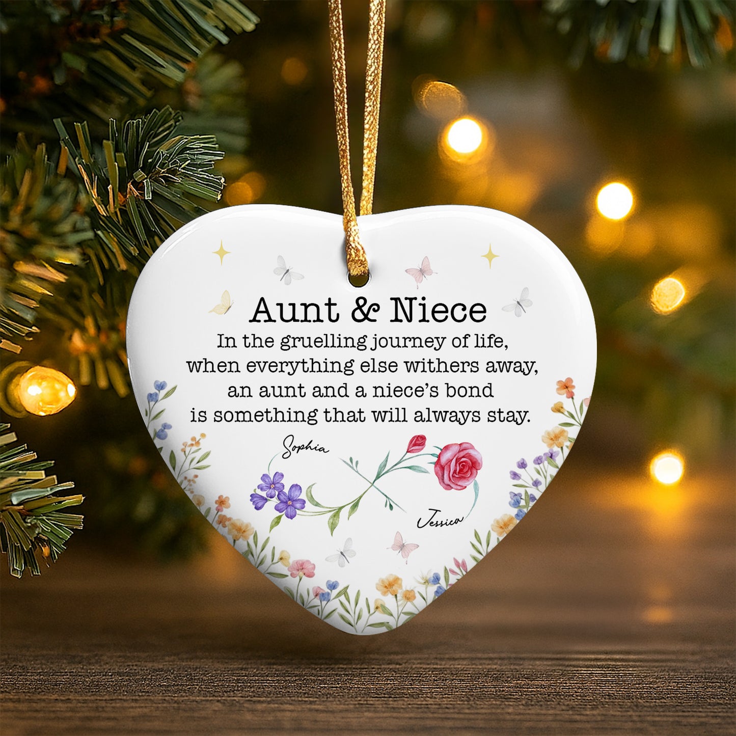 Aunt And Niece, Lifelong Bond With Roses And Butterflies