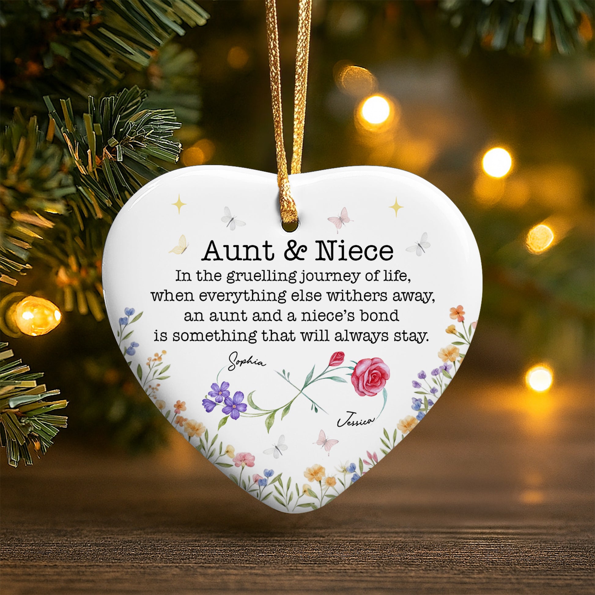 Aunt And Niece, Lifelong Bond With Roses And Butterflies