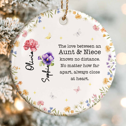 The Love Between An Aunt & Niece, Flowers And Butterflies