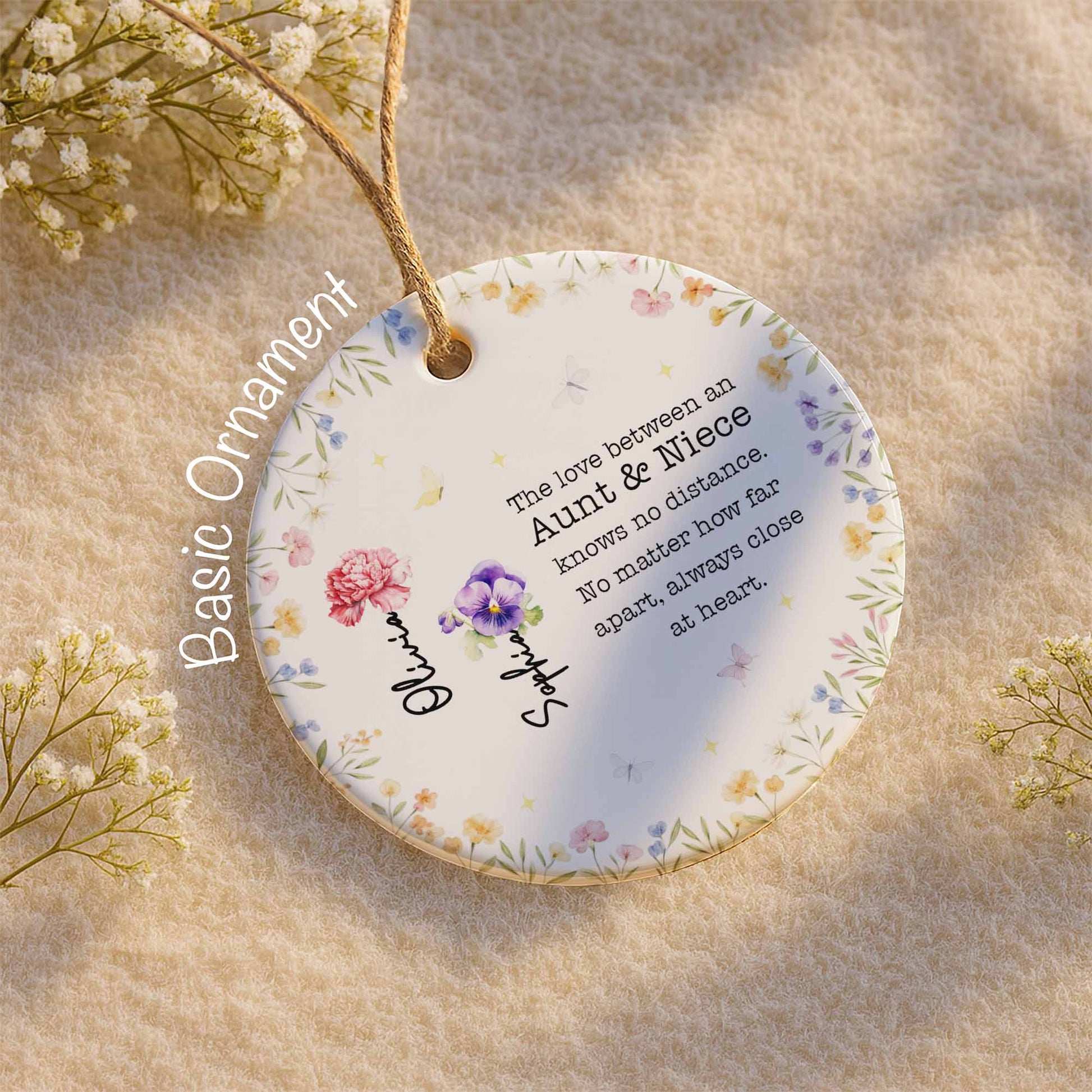 The Love Between An Aunt & Niece, Flowers And Butterflies