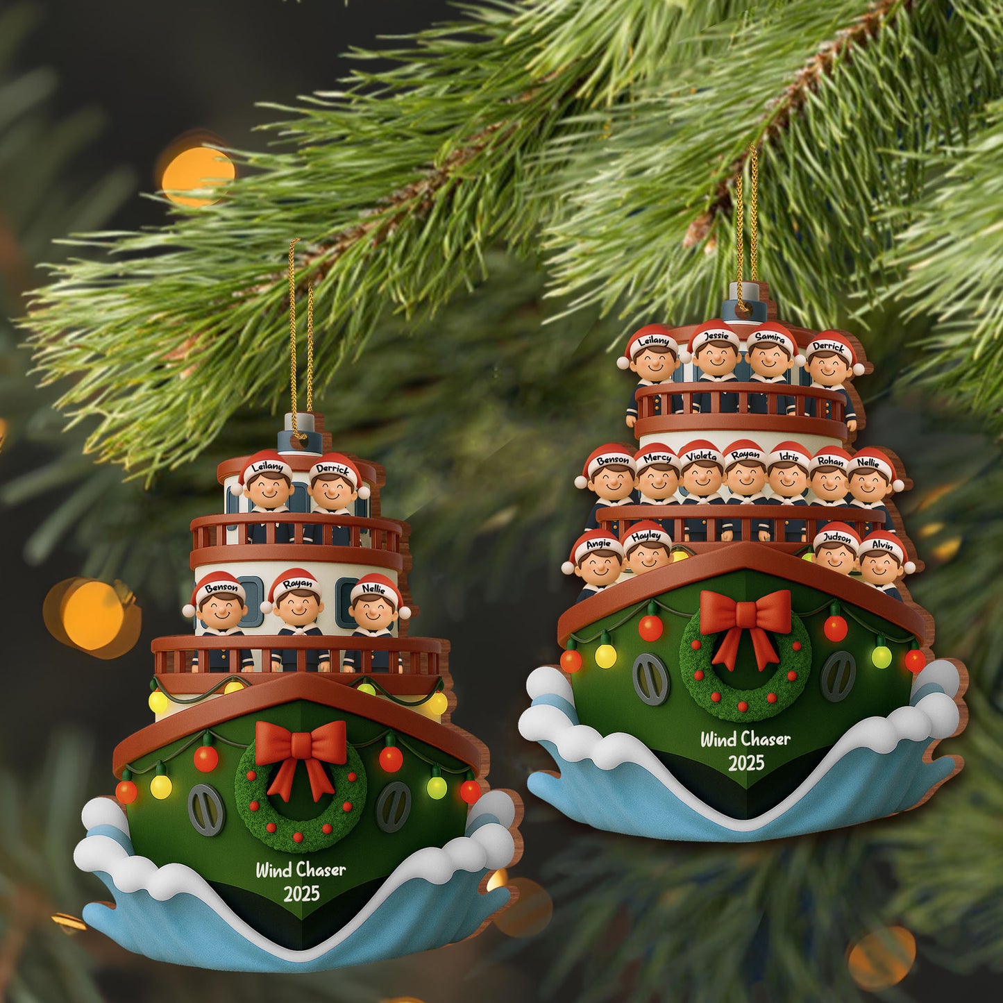 Customized Family Cruise Ship Christmas Decoration