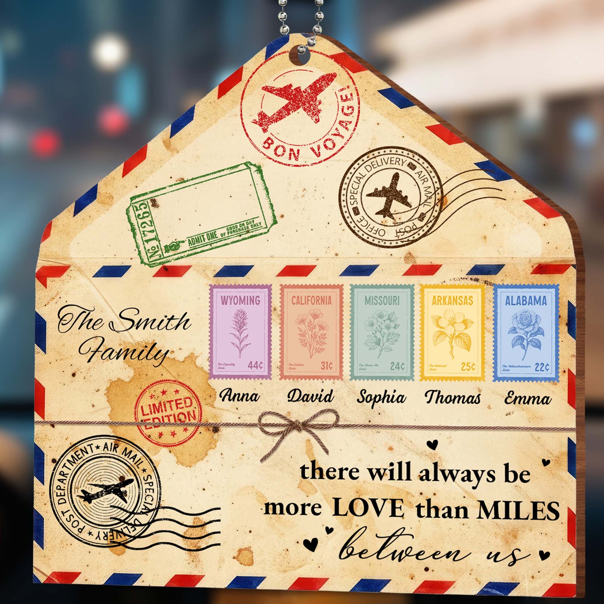 More Love Than Miles, Family Travel Ornament