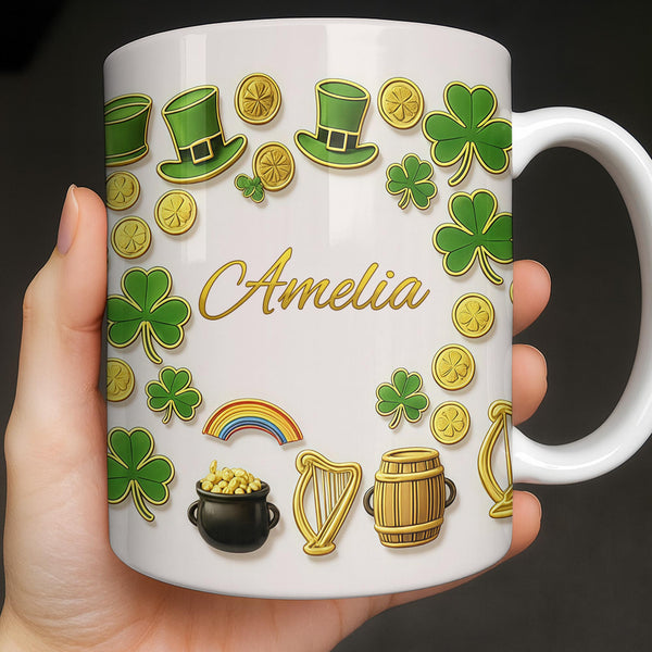 My Shamrock Leprechaun Hat And Rainbow Mug