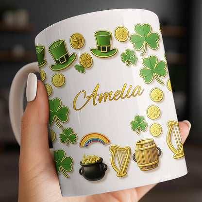 My Shamrock Leprechaun Hat And Rainbow Mug